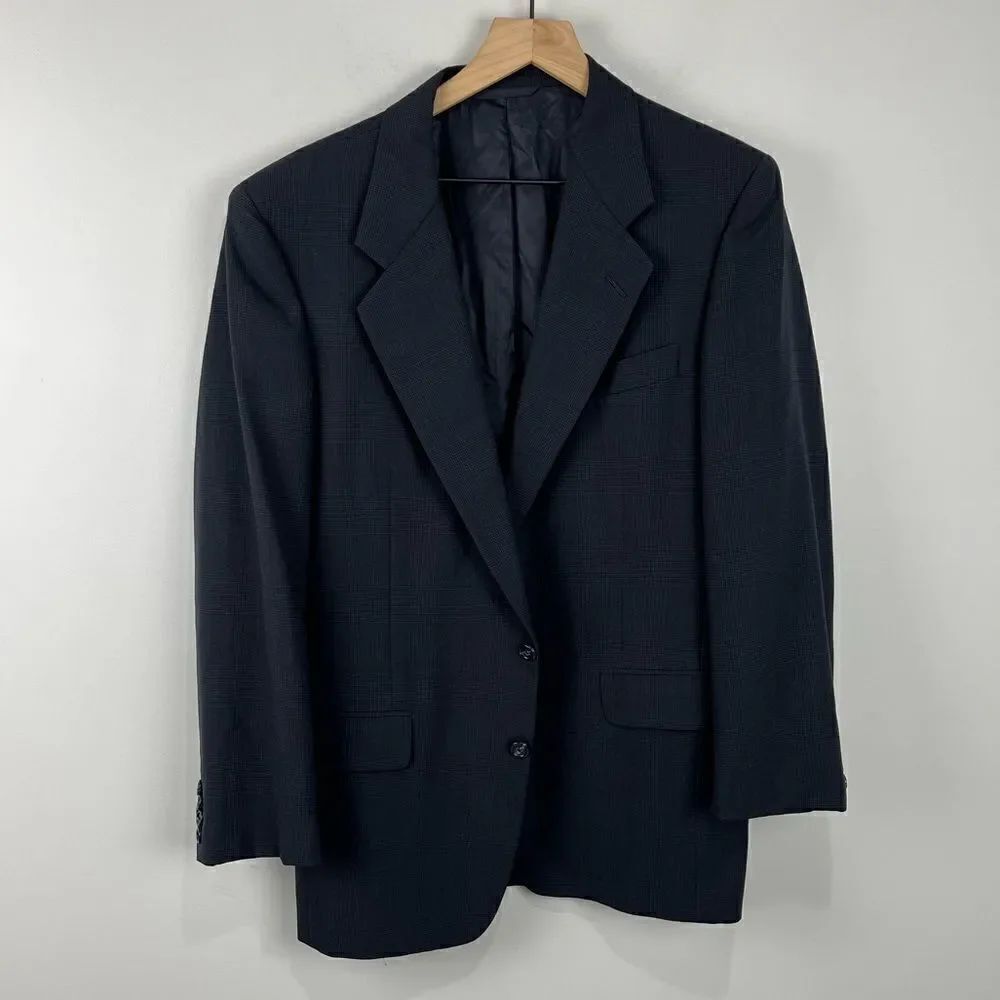 Men’s Hickey Freeman 100% Pure Wool Navy Suit Jacket